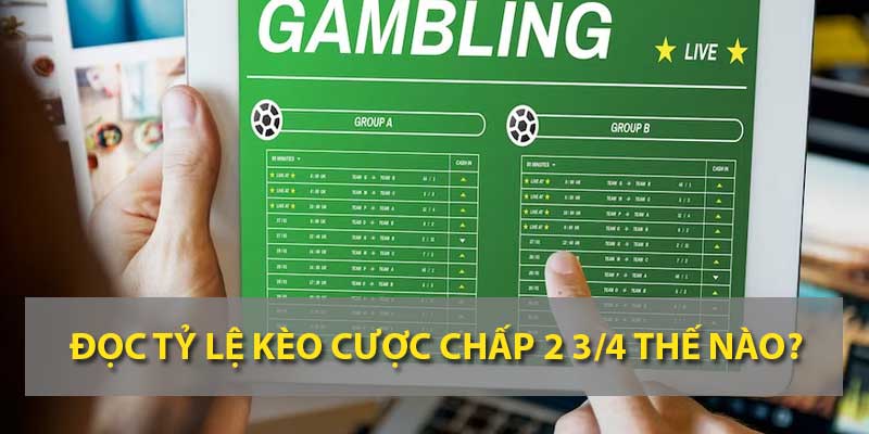 Đọc tỷ lệ kèo cược chấp 2 3/4 thế nào là chuẩn?